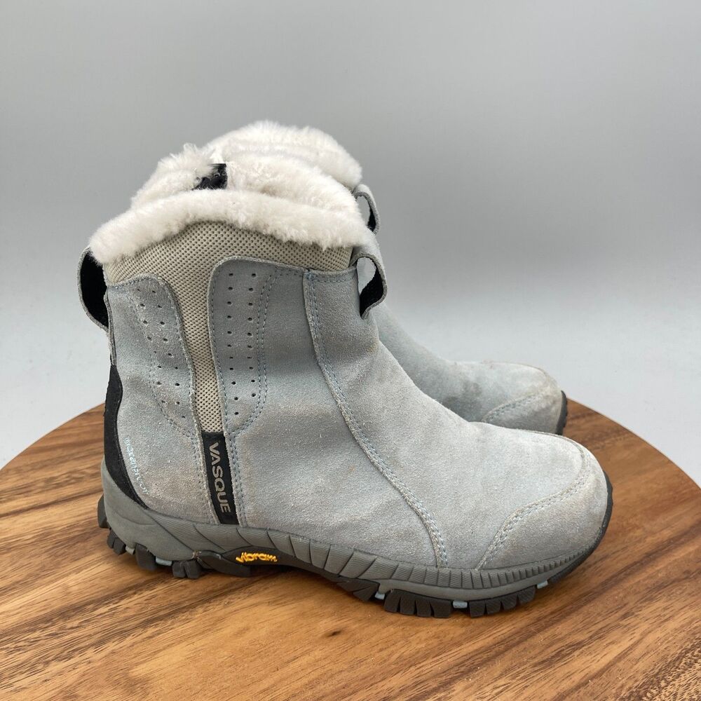 Vasque Boots Wolens Size 7.5 M Blue Suede Trail Hiking Insulated Vibram Winter